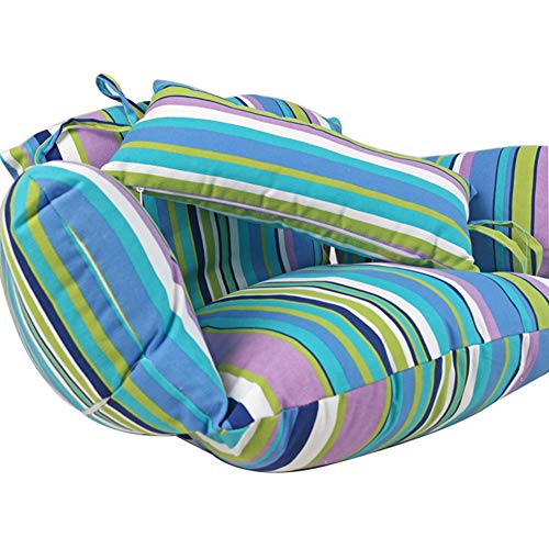 YXZN Chair Cushion with Pillow Hanging Egg Hammock Chairs Cushions Multi Color Swing Seat Cushion,Green,53X53X63CM