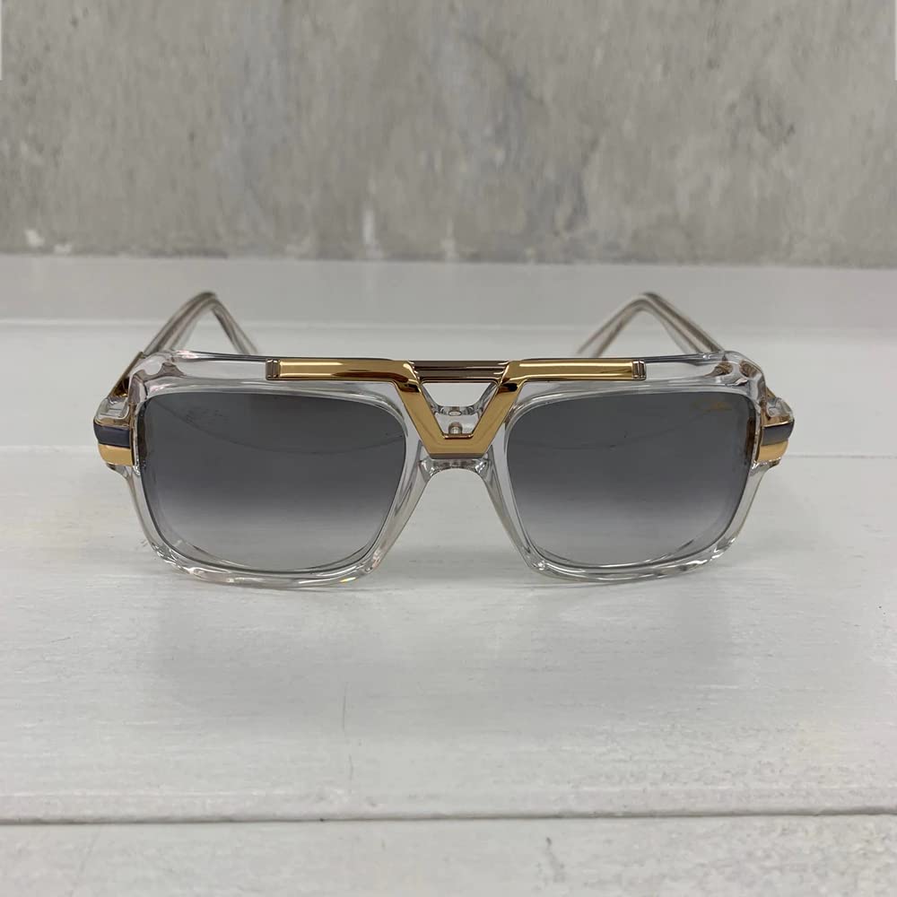 664 Sunglasses 003SG Crystal/Grey Gradient Silver Mirror Lens 56mm