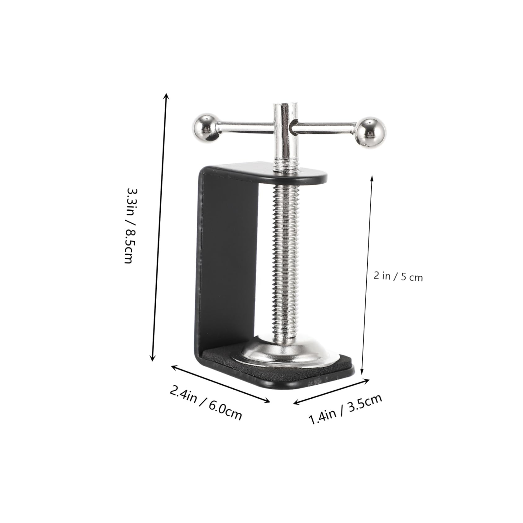 HOUDERCO Adjustable Work Surface Mounting Bracket Metal Base Desk Clamp C-shaped Cantilever Clamp