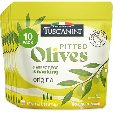 Tuscanini Pitted Snack Olives, 10 Pack Cover