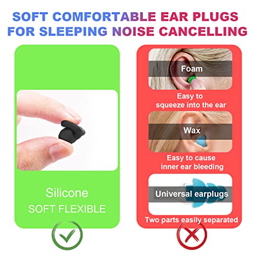 Fita + Ear Plugs for Noise Reduction, Reusable Silicone Ear Plugs for Sleeping Noise Cancelling, Concert, Work… - Image 4