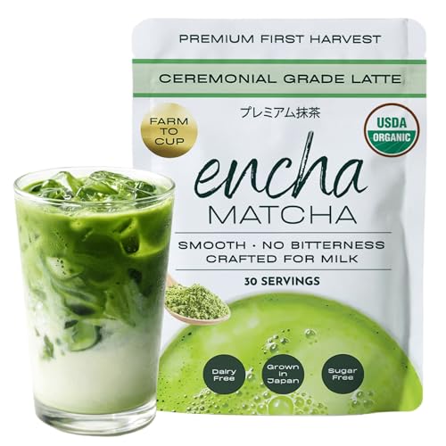 Encha Matcha - Latte Grade Matcha Powder - Unsweetened,...