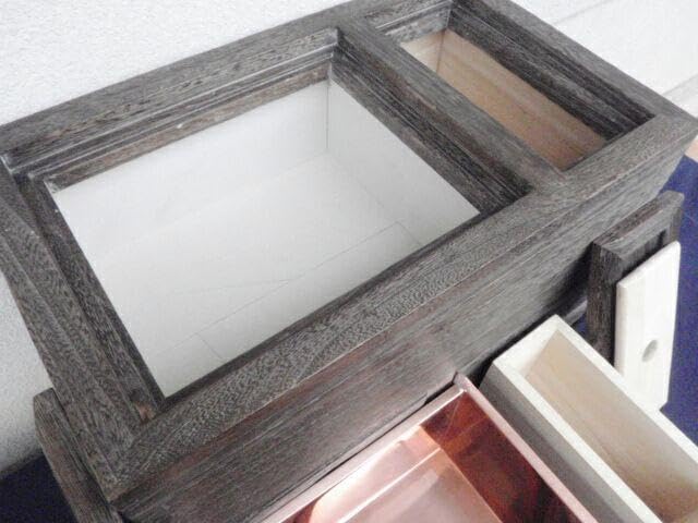 Amazon.co.jp: 51巾 焼桐の豆火鉢 長火鉢 囲炉裏 検鉄瓶 : DIY・工具