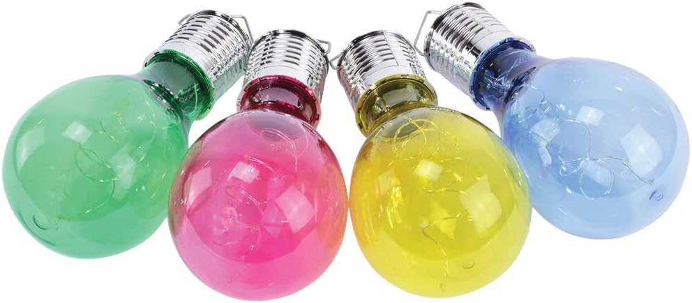 Vanilla GooseOutdoor Solar LED Coloured Bulb-Shaped Lanterns - Set of 4