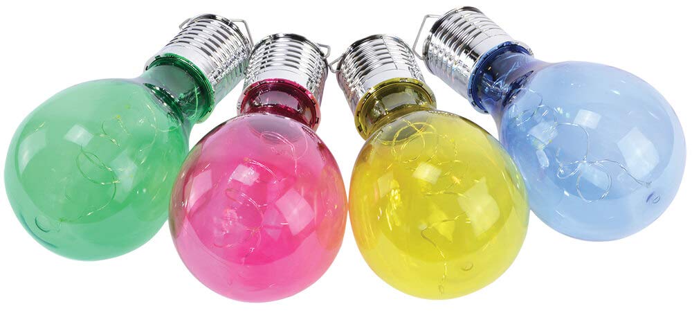 Vanilla GooseOutdoor Solar LED Coloured Bulb-Shaped Lanterns - Set of 4