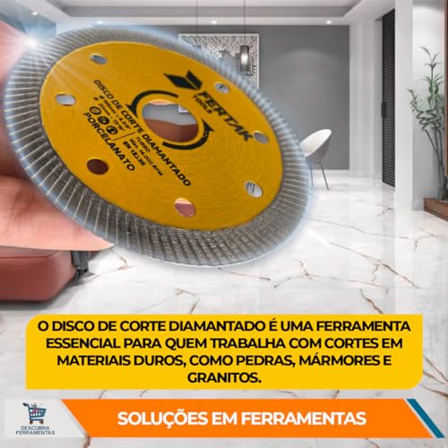 Disco De Corte Diamantado Para Serra Mármore, Porcelanato