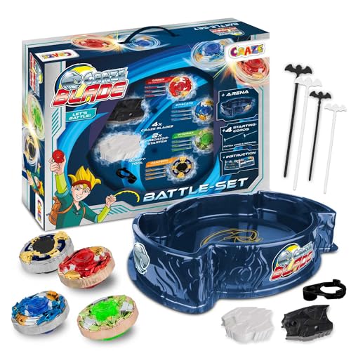 Set Trottole Gyro Starter Con Lanciatore – Sfida I Tuoi Amici Con Il Top Da Battaglia, Regalo Perfetto Per Bambini!