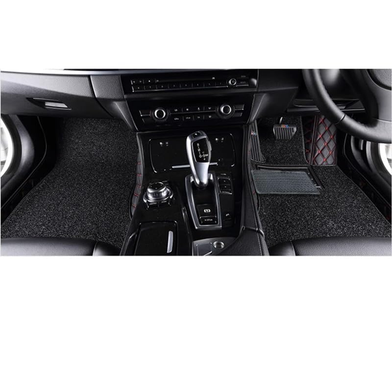 Image of SINEX Premium 7D car mat Full Set for Maruti Suzuki Alto K10 (Model : 2015-2025) Luxury Leather Double Car Floor Mat Complete Set || 100% Waterproof and Washable Color : Black-Red (Design-1)