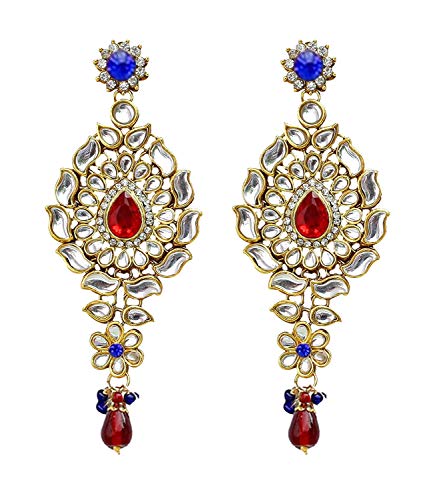 Image of Lucky Jewellery Designer Gold Plated Dulhan Bridal Jewelry Set 8 Pcs. for Girls & Women (3600-WZK-PARENT)