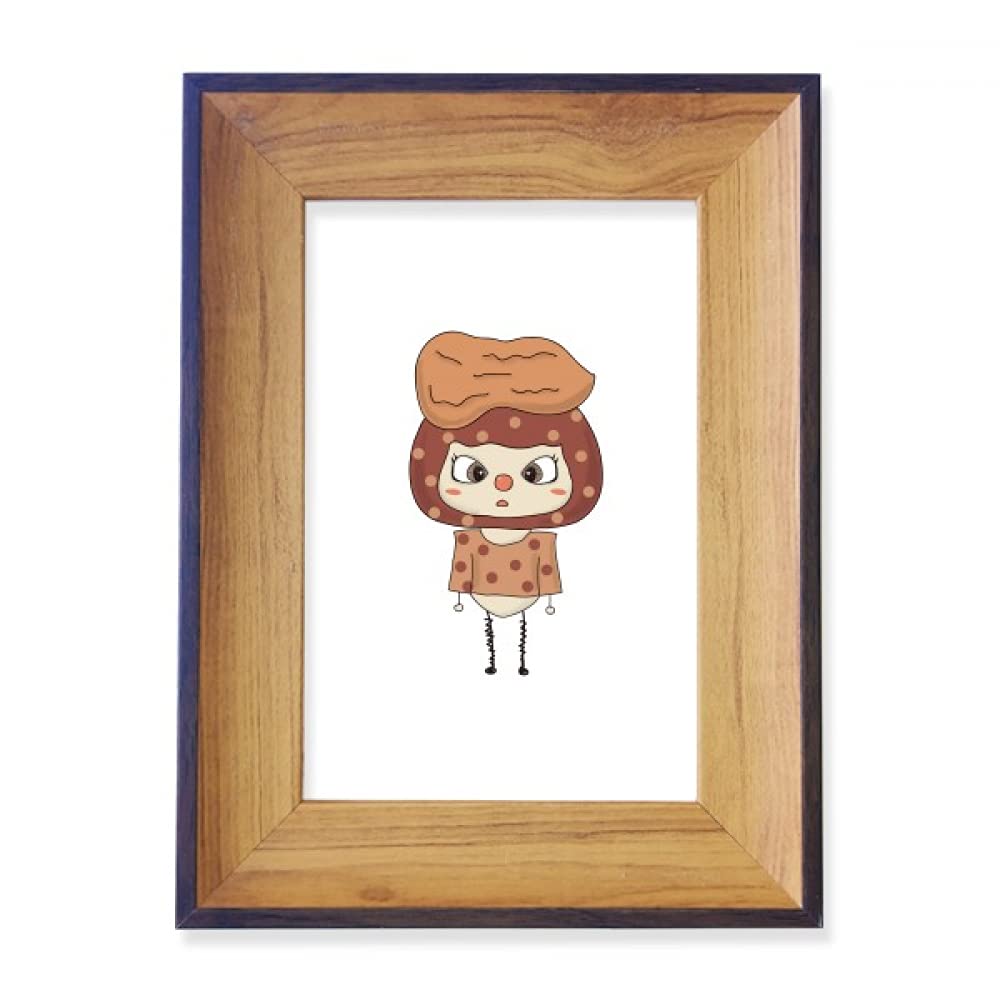Cadre photo en forme de cacahuète marron pour embellir votre coin bureau