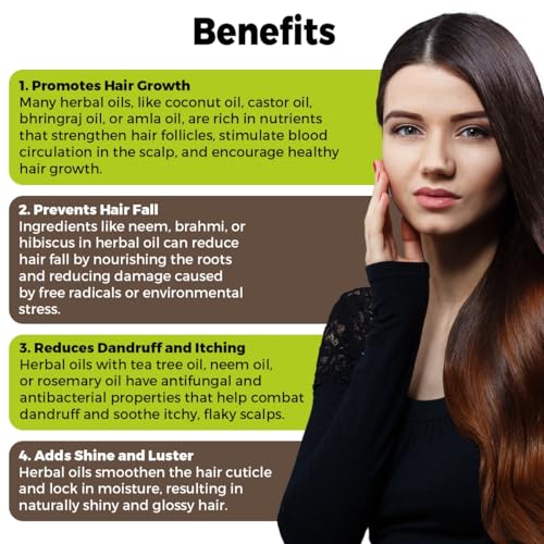 Image of CARMEL ORGANICS Herbal Hair Oil Mixture - 75gm (Pack of 2) | Blend of 21 Nourishing Herbs for Your Healthy Hair | No Added Preservatives & Additives, Non GMO