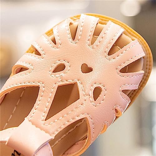 Girls Sandals Half Open Toe Mesh Design Shoes Flat Sandals Summer Dress Shoes for Toddler Baby Girl Shoe Size 43