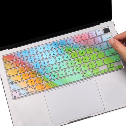 Colorful Keyboard Protector for MacBook: Durable Ultra-Slim Cover for Pro 14/16 inch & Air 13.6/15 inch (M1/M2/M3/M4 Chip) - Scratch-Resistant Protection Design