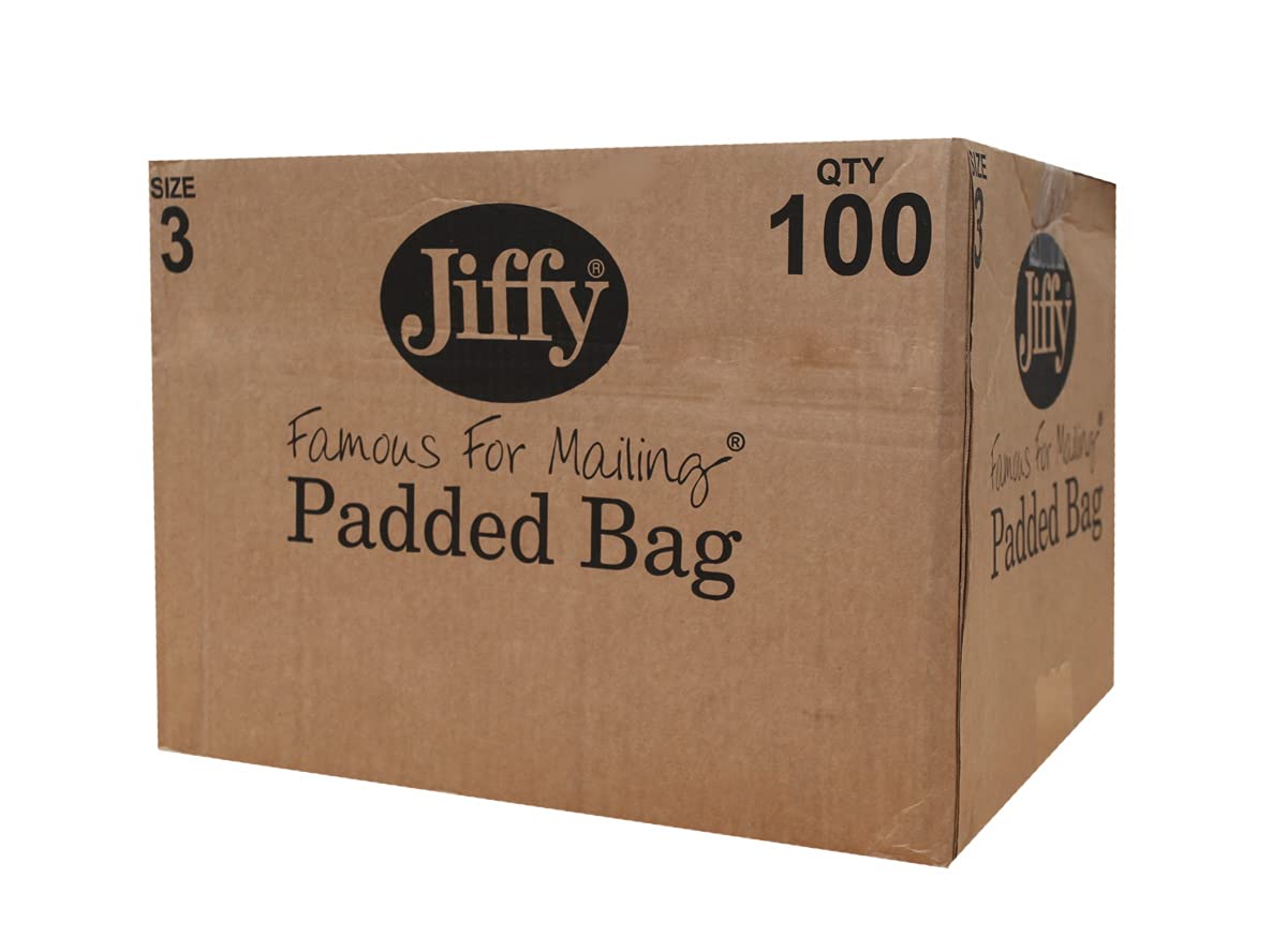 Greener Route Brown 100X Jiffy Green Padded Bags Size 3-195 X 343 Mm (7.75 X 13.5In Inches) - Eco-Friendly Packaging And Packing - Plastic Free, Recyclable, Biodegradable, Compostable (100)