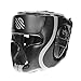 Sanabul Essential Boxing Headgear for Men & Women, Muay Thai MMA Headgear with Protective Padding, Full Face Coverage for Sparring Training, Silver, L/XL