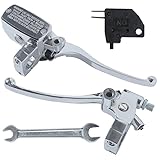 Stylemafia Universal Motorcycle 1' 25mm Brake Clutch Master Cylinder Lever Compatible with Honda Kawasaki Suzuki Yamaha（Silver）