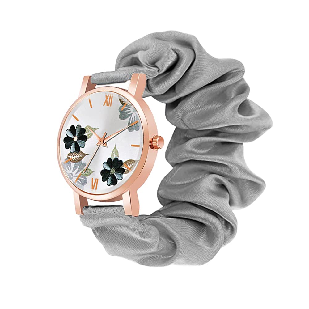 TACOFY Scrunchies Watch Classic & Unique Strap Cloth Soft Pattern Solid Fabric Wristband Watch for Women & Girls (B0C4B7ZYCM) Amazon Price History, Amazon Price Tracker
