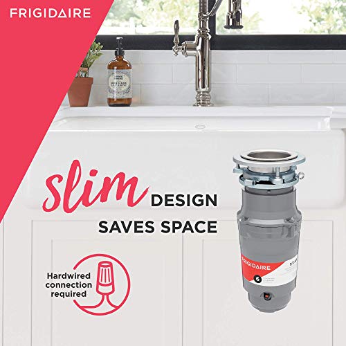 Frigidaire 1/2 HP Direct Wire Garbage Disposal for Kitchen Sinks | FF05DISPD1, Gray