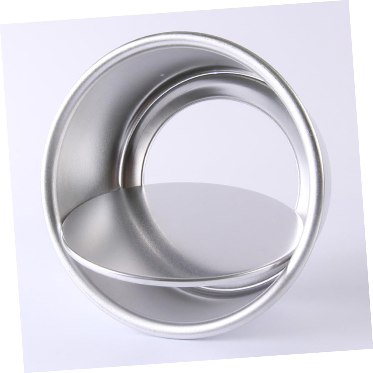 Molde 6 Pulgadas para Pastel Redondo de Aleación de Aluminio 4 Piezas | Plata, Fondo Extraíble y Antiadherente, para Frutas y Postres, Fácil Desmolde