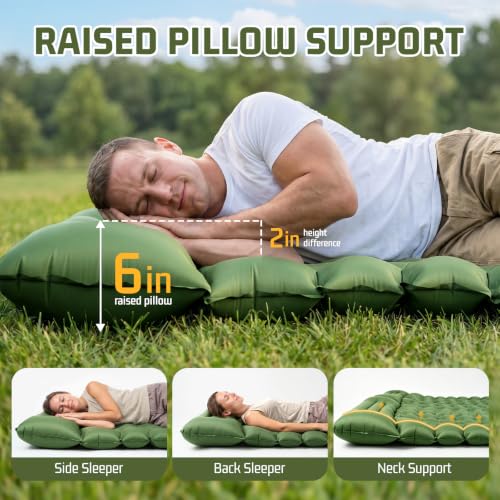 Image of Double Sleeping Pad for Camping, 2 Person Air Mattress