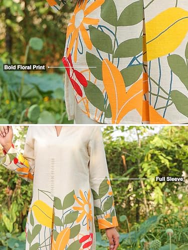Image of TRENDMALLS Women's Cotton Digital Printed Co Ords Set for Women