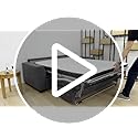 fornera f60 Sofa mit Schlaffunktion - 3 Sitzer Schlafsofa und Klappsofa mit hochwertiger Kaltschaummatratze & CATAS Bettgestell - Schlafcouch mit Bettfunktion grau – Bild 8