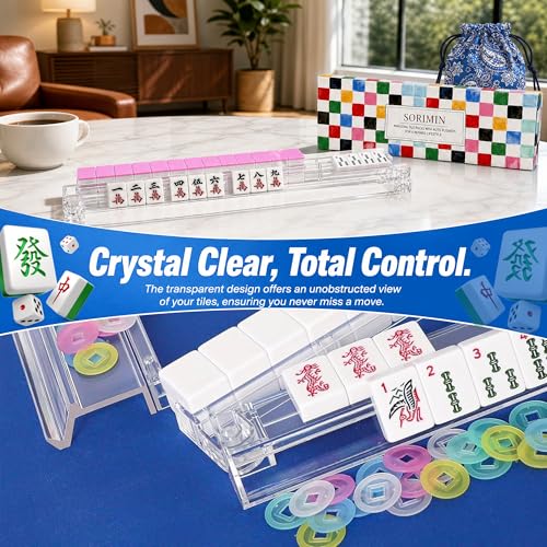 Soportes de Acrílico Transparentes para Mahjong 17.2 Pulg miniatura 4