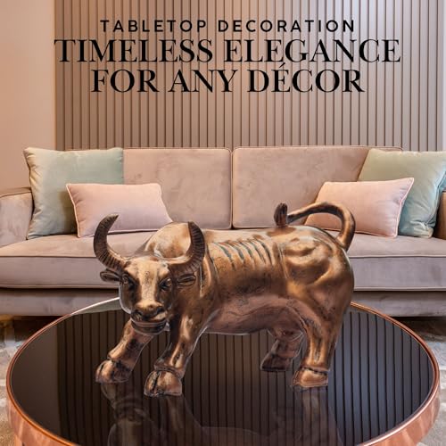 Charging Bull Statue for Home & Office Decor – Large 12 Inch Resin Figurine | Tabletop Showpiece for Decor, Gifting, Vastu — photo — 5 of 9