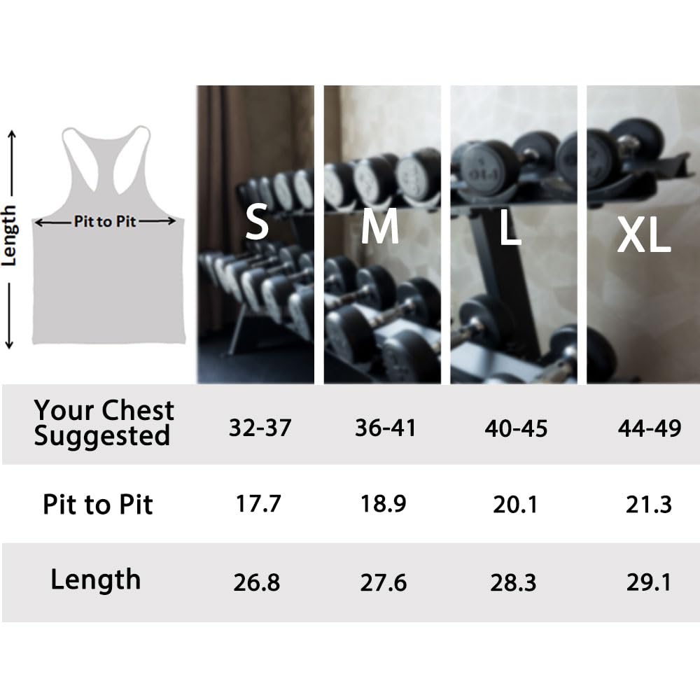 Homme Top de réservoir Y-Zurück Baumwolle Gym