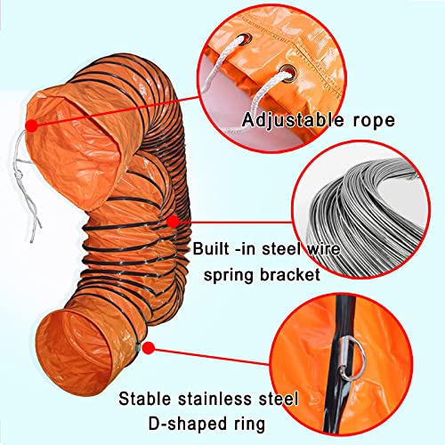 Tuyau flexible en PVC pour ventilation et climatisation avec corde réglable - 5