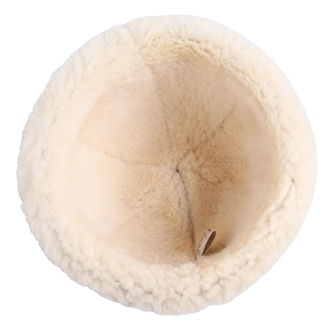 Gorro unisex de piel de oveja auténtica, gorro de lana de oveja, gorro de invierno cálido y suave