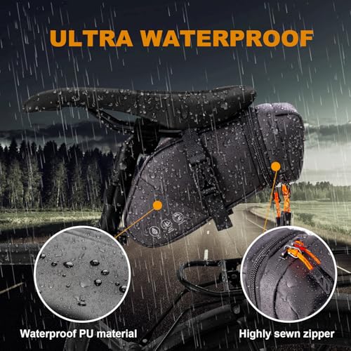 Ndakter Bike Seat Bag, 2L Large Capacity Bicycle Saddle Bag,Waterproof Bike Pouch Under Seat thumb #3