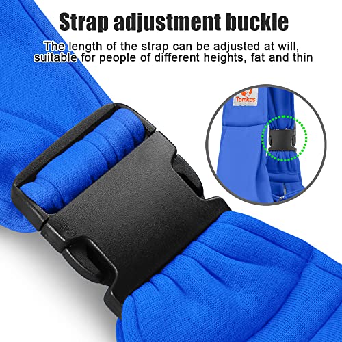 Image of Tomkas Small Dog Cat Sling Carrier Puppy Purse Travel Wrap Soft Crossbody Pet Bag (Royal Blue, M - Zip Pocket & Adjust Strap)