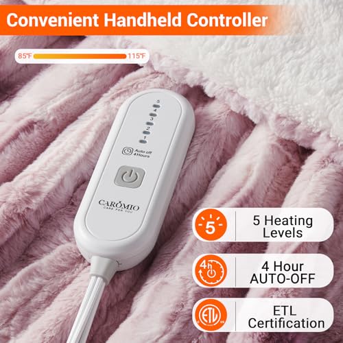 Caromio LY-4HB-PVPINK50*60_15A829UC Heated Electric Throw Blanket thumb #2