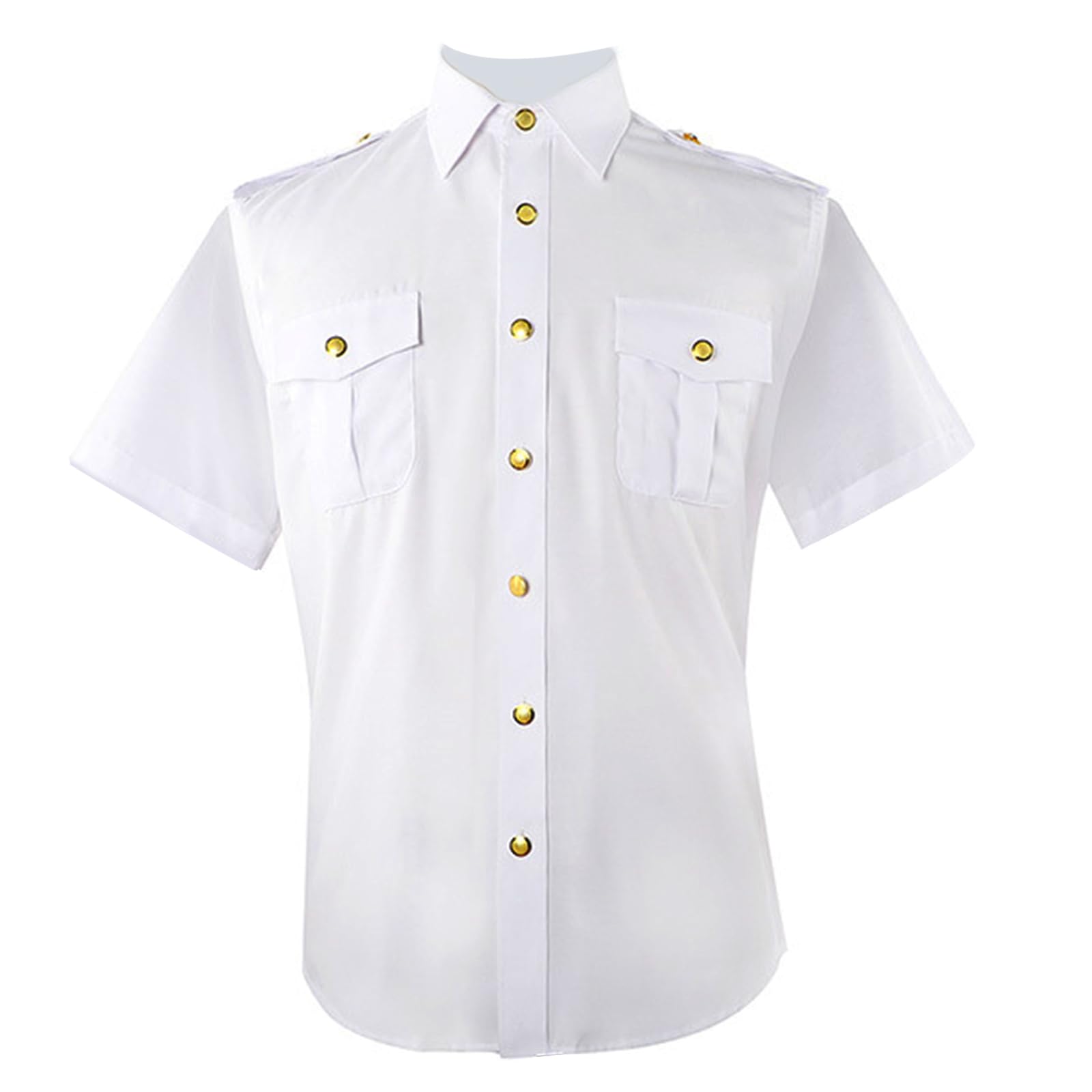 Camicia a maniche lunghe da uomo elegante con risvolto camicetta con tasca frontale casual top per ospitalità e servizio professionale a maniche lunghe