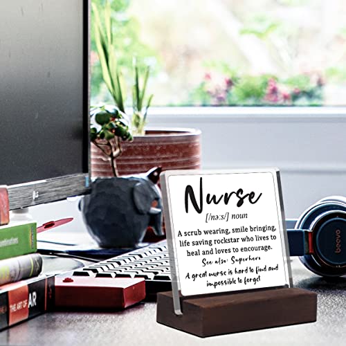 Nurse Appreciation Gifts Nursing Keepsakes Nurse Practitioner Gifts, Nurse Definition Office Desk Sign Nurse Graduation Gifts Thank You Nurses's Week Gifts #TOP2