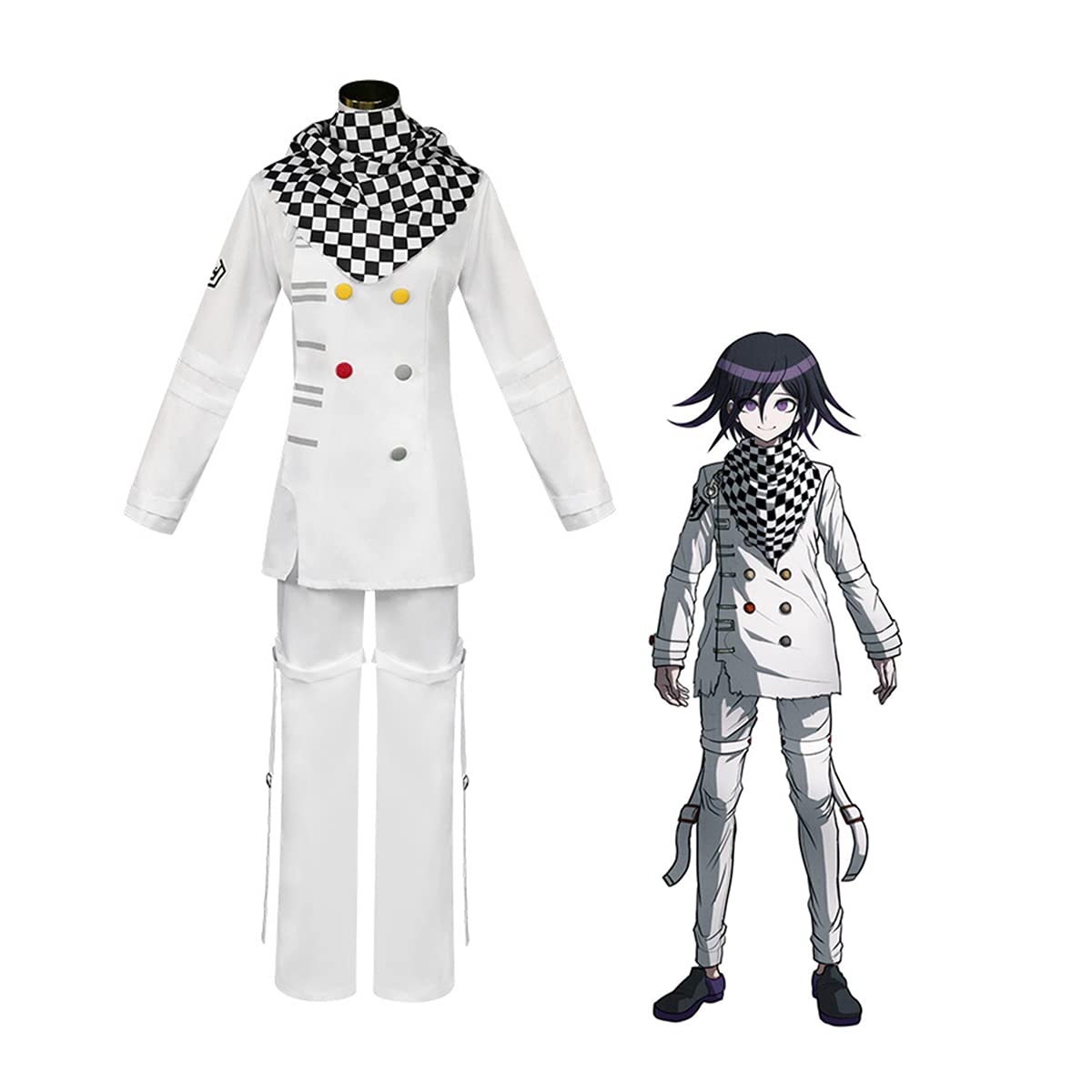 CGBF-Adults Anime Danganronpa V3: Killing Harmony Ouma Kokichi Cosplay Costume Fancy Dress Game Party Uniform Set