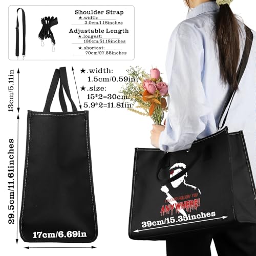 Image of CMNIM Horror Michael Merchandise Gifts I Would Follow You Anywhere Large Tote Bag Horror Movie Shoulder Serial Killer Gifts(I Would Follow You Anywhere Big CB)