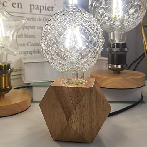 Lxcom Lighting G95 Pineapple Decorative Edison Light Bulbs 4W Globe Vintage Nostalgic Led Edison Light Bulb 40W Equivalent Neutral White 4000K E26 Base For Bedroom Table Lamp Ceiling Fan,2 Pack #TOP4