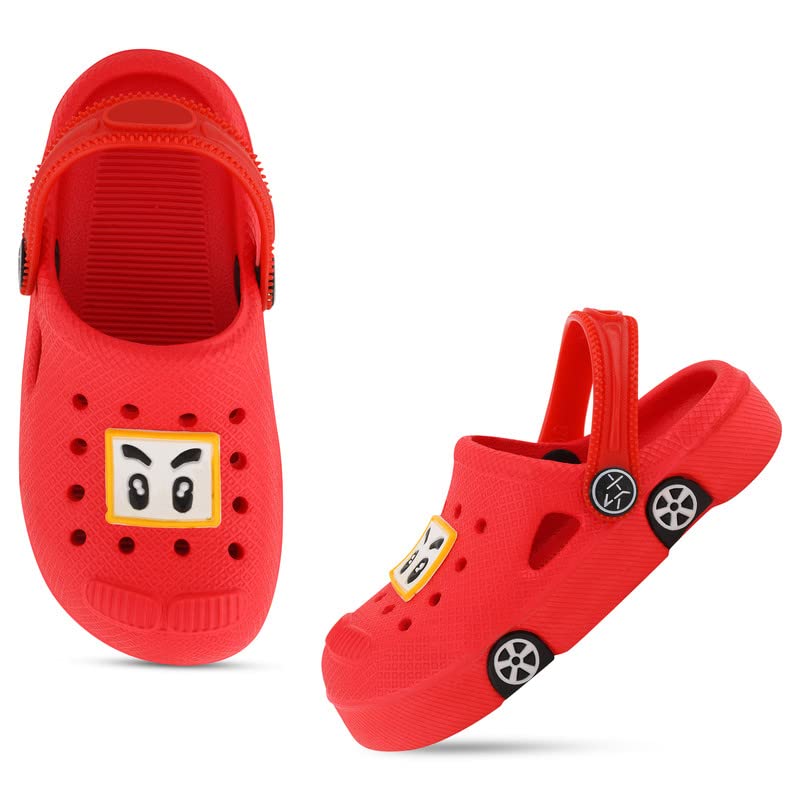 Image of SMARTOTS Pack of 2 Car Design Kids Clogs for Daily Use, Kids Eva Sandals for Boys and Girls with Adjustable Sling Back Strap