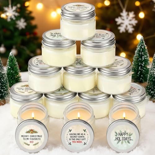 Conelist 12 Pcs Christmas Candle Jar Gift Bulk...