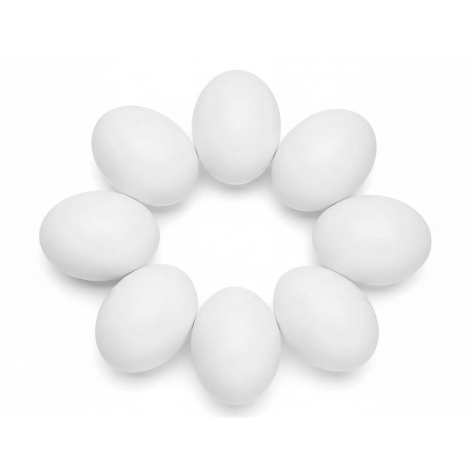 Cldaisy 10PCS Simulation Egg White Plastic Fake Eggs DIY Easter Ornaments Painting and Realistic Egg Crafts for Party Home Decor
