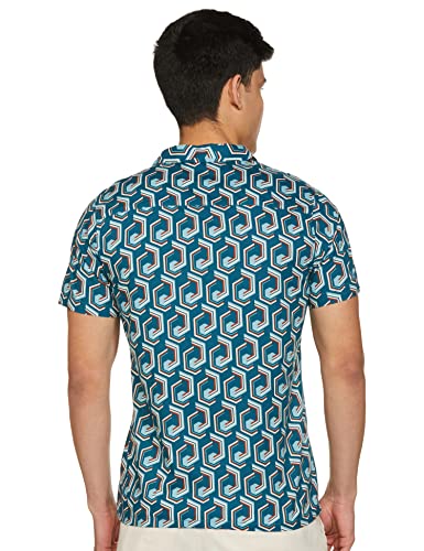 Image of Max Men Geometric Print Slim Fit Resort Shirt