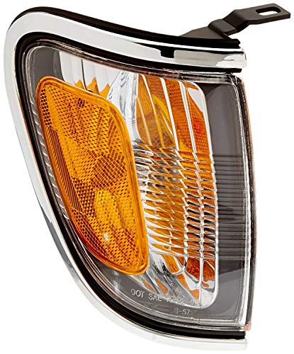 Golden Selection Right Front Amber Len Chrome Corner Light Lamp Passenger Side Compatible with 2001-2004 Toyota Tacoma 2.4L 2.7L L4 3.4L V6 81610-04080 8161004080 TO2521161 18-5715-90 18571590