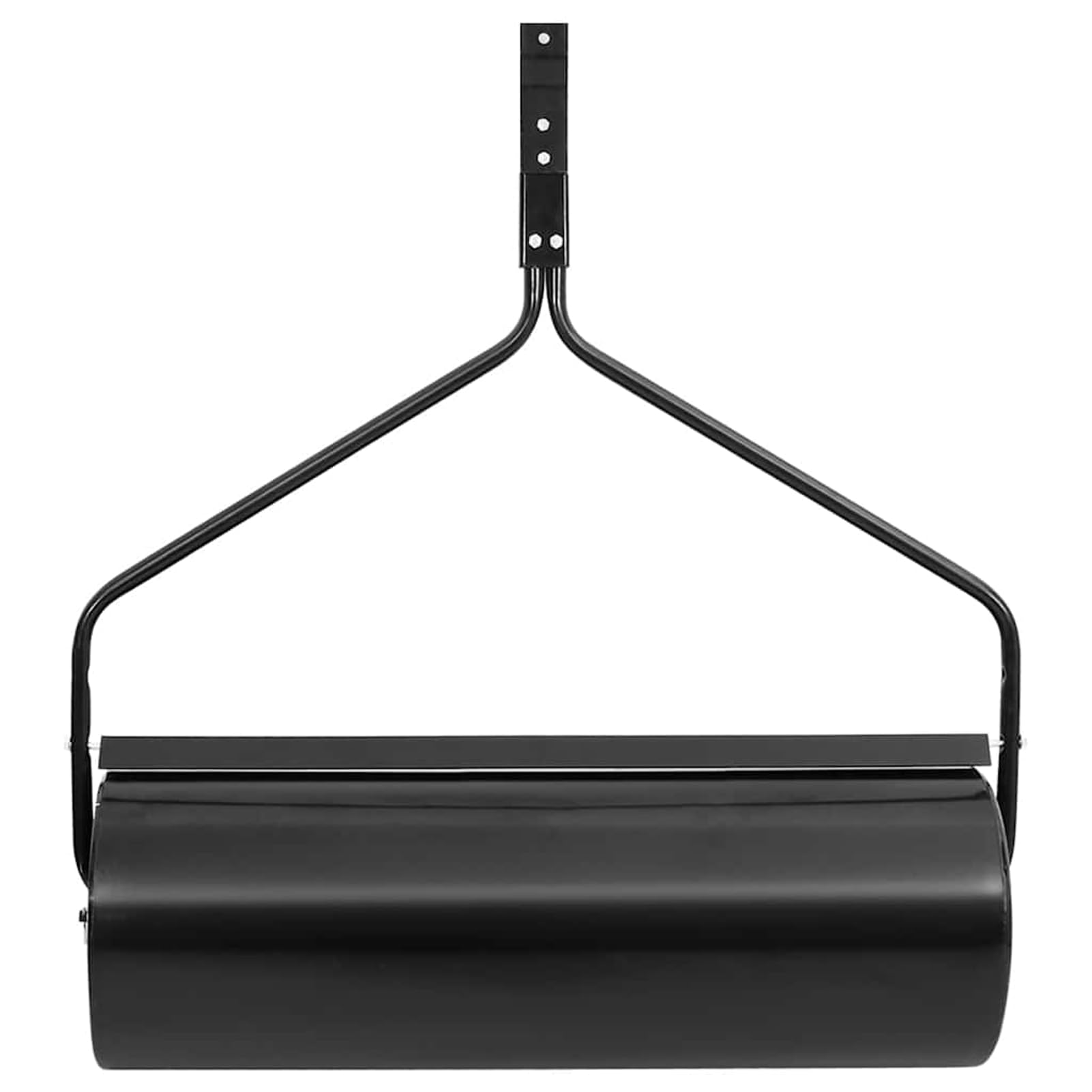 Homgoday Garten-Rasenwalze zum Schieben, 63 L Fassungsvermögen, Eisen, Schwarz, Ø 30 x 90 cm, Rasenwalze für die Rasenpflege, zum Verdichten von Saatgut und unebenem Boden 154466