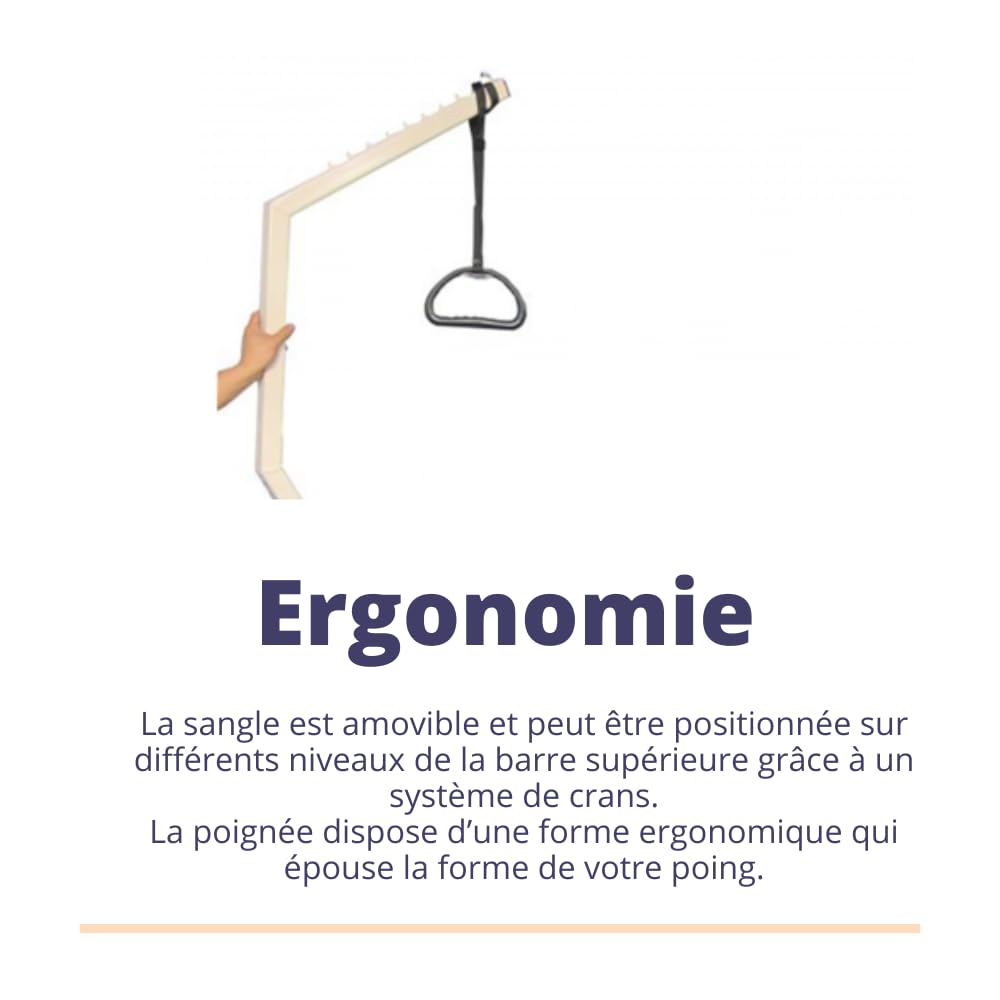 Potence de lit démontable sur Pieds 136 kg 174 cm