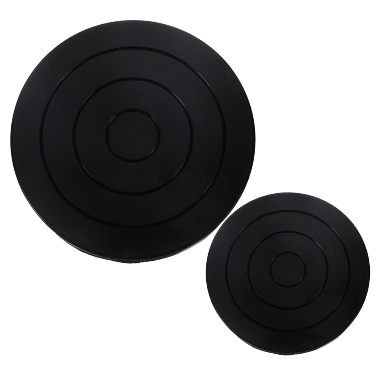 Uonlytech 3 Series Mesa Rotativa De Escultura De Arcilla Esculpiendo Arcilla Seca Al Aire Cerámica Placa Giratoria Rueda De Esculpir Bandeja Giratoria El Plastico Negro 2 Piezas X 3