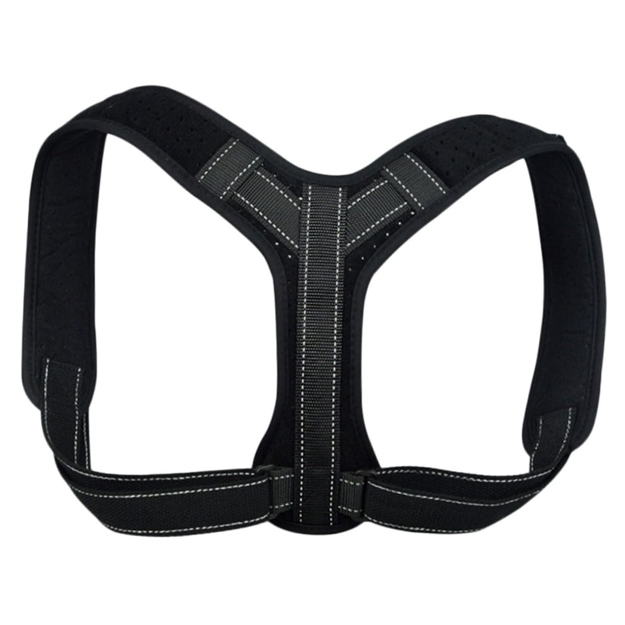 SEWOART Belt Posture Harness Adjustable Shoulder Posture Supporter Posture Support Brace Posture Strap Lumbar Support Poster Stand Orthotics Straightener Braces Black