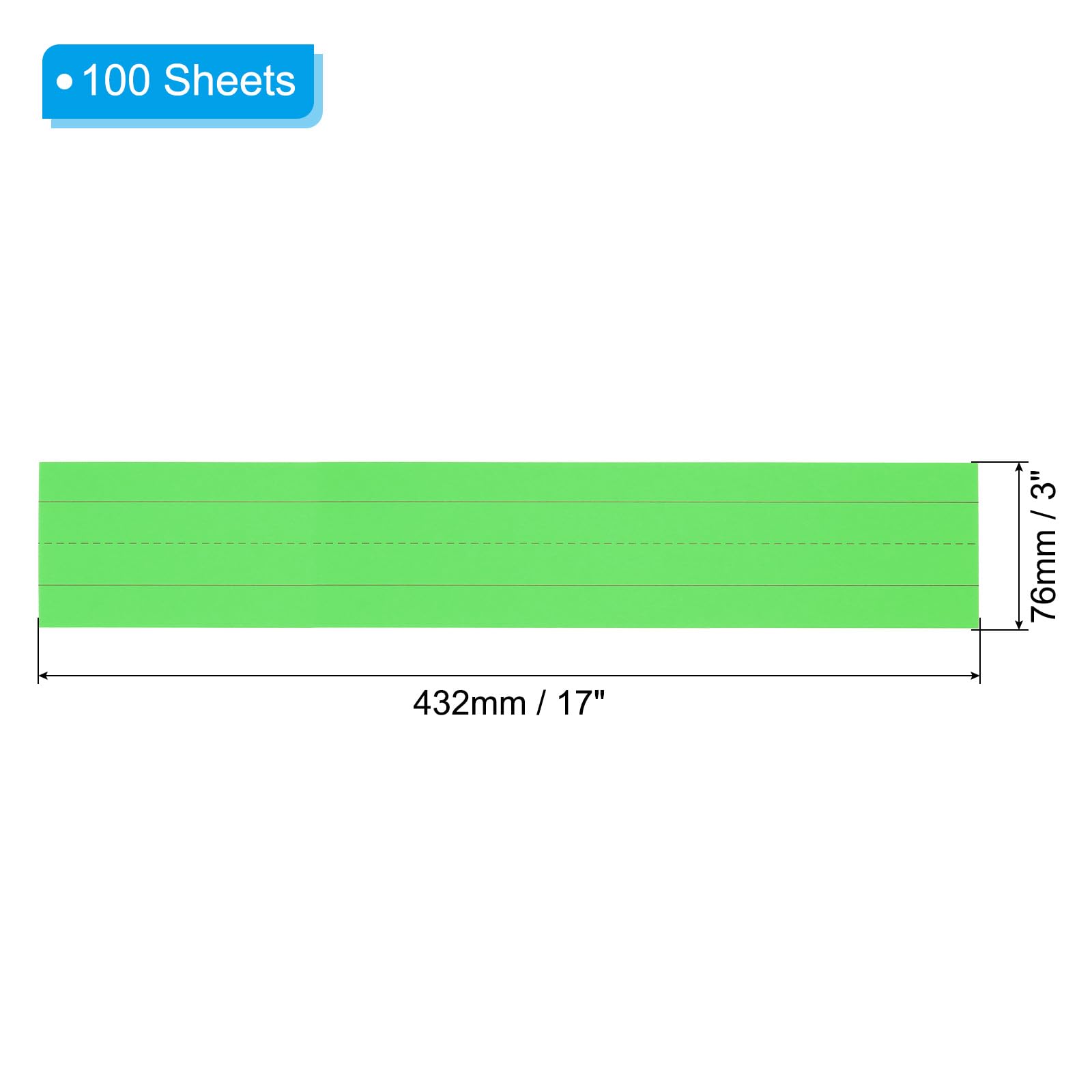 PATIKIL 100 Sheets Ruled Sentence Strips - Image 2