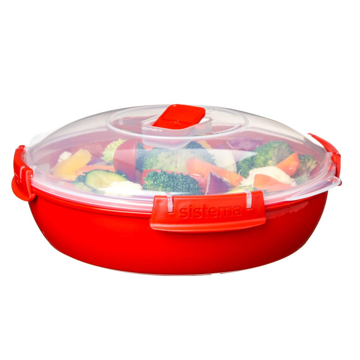 Bol Cuisson Micro-ondes Sistema 1.3L - Rouge, Compatible Lave-vaisselle Et Congélo